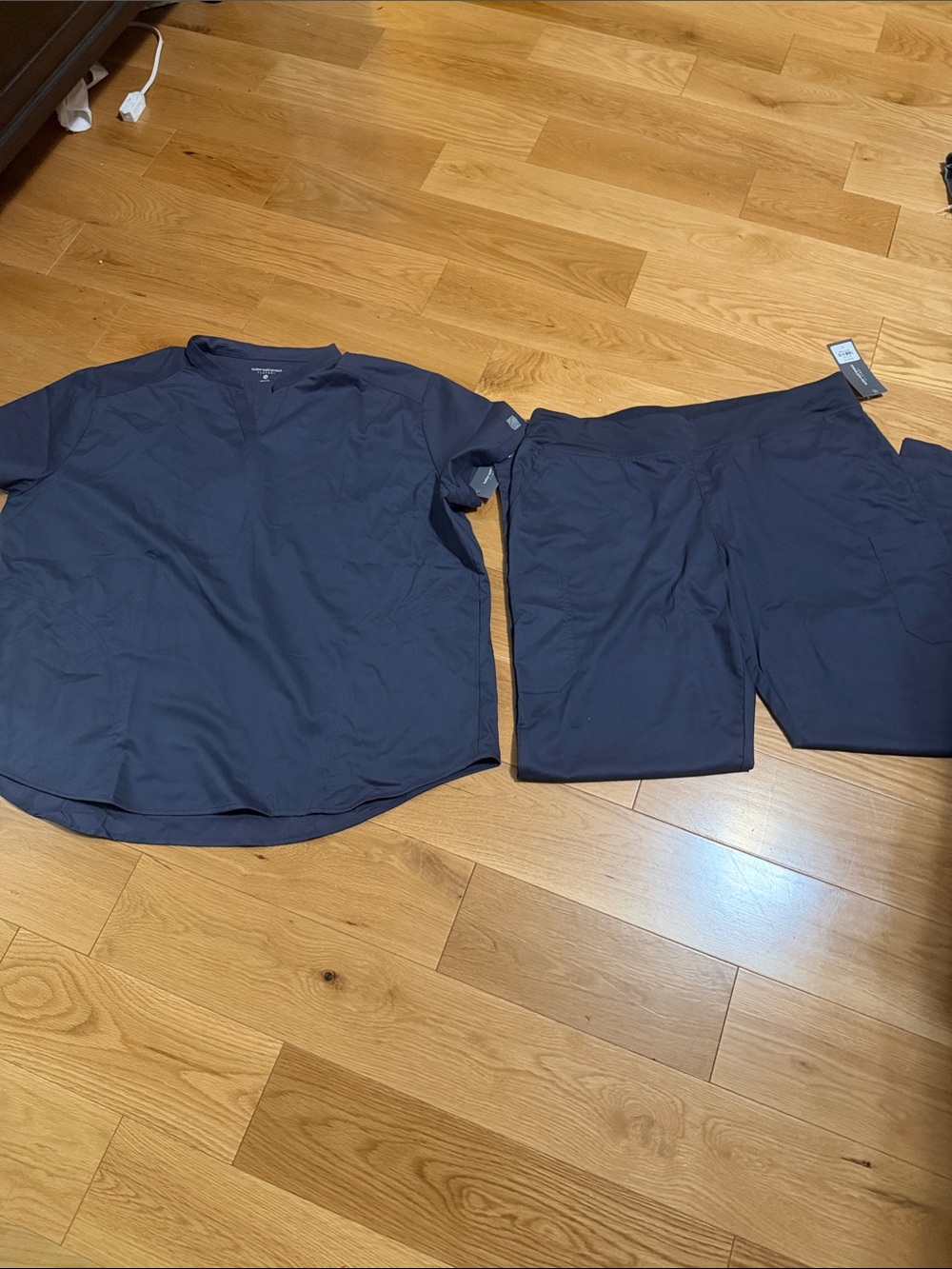 Womens grey flextek buttersoft scrub set pants xl top 2x